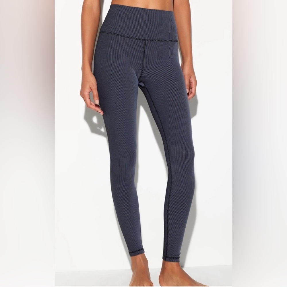 Spiritual Gangster Blue High-Waisted Compression Leggings